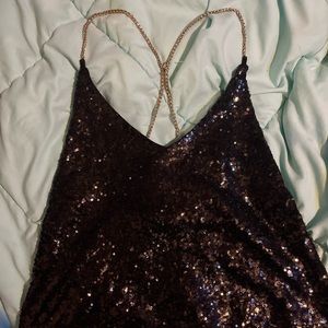 Black sequin top